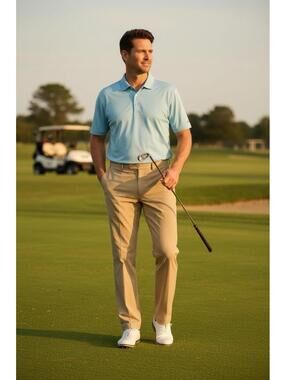 Slazenger Core Pants Men's 38x32 Golf Khaki Moisture Wicking Performance NEW